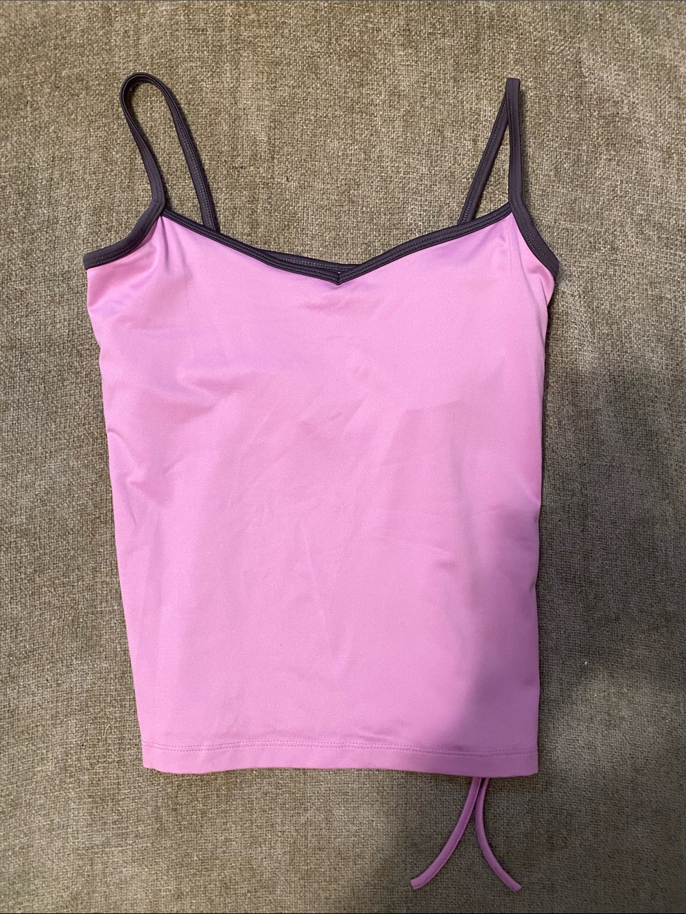 Champion Pink Tank with Dark Gray Contrast Trim